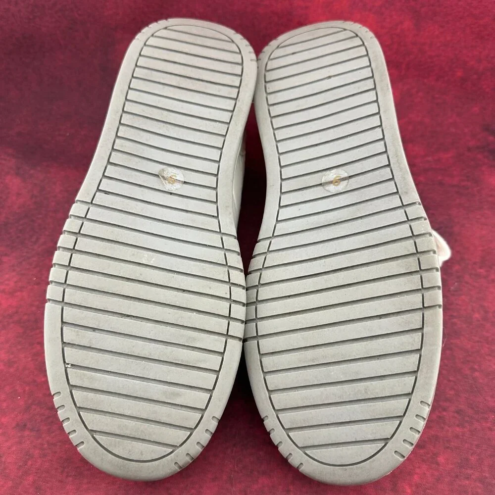 PROJECT CLOUD WOMEN'S LACE-UP PLATFORM SNEAKERS, WHITEAND GRAY, SIZE 9